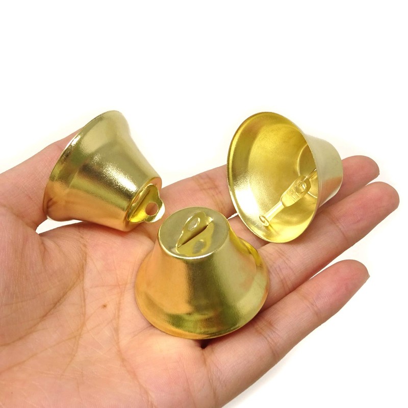 Honbay 20PCS 38mm/1.5inch Shiny Gold Liberty Bells Decoration Bells