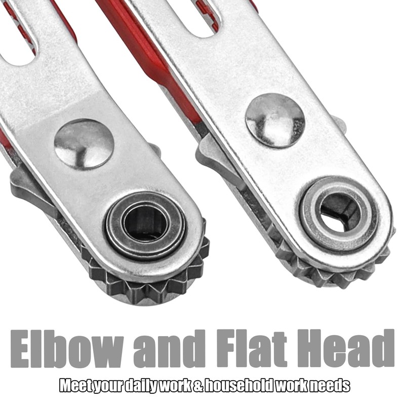 Bestgle 2 Pcs Mini Ratchet Wrench Set Flat Head &