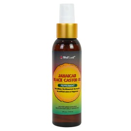 Well's Jamaican Black ricino aceite original, menta, árbol de té, romero, 4 onzas, aumenta el crecimiento del cabello y espesa el cabello que está empezando a disminuir y prevenir daños en el cabello (menta)