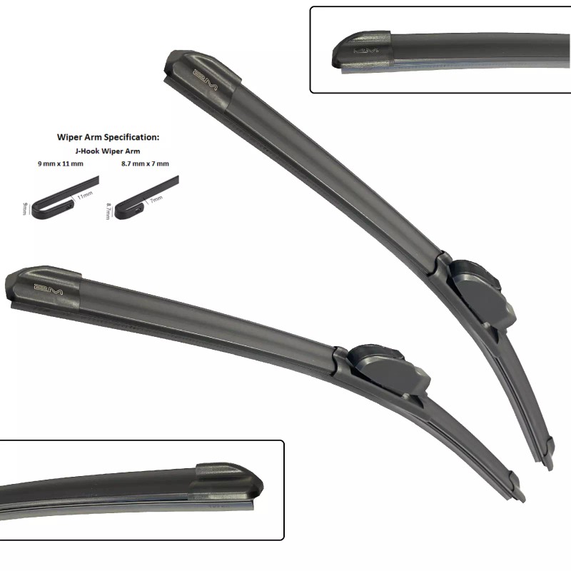 2MPLASTIC Front and Rear Wiper Blades For Lincoln NAVIGATOR 2018-2022