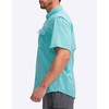 Pudolla Men's Fishing Shirts Short Sleeve Travel Work Shirts Summer