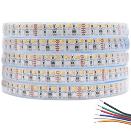 SuperlightingLED Brightest RGB CCT LED Strip Lights Outdoor Waterproof IP67 Color Changing 24V 270LEDs/m Super Bright RGBWW LED Strip 16.4ft (DC24V Waterproof IP67)