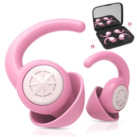 Ear Plugs for Sleeping Noise Cancelling- 2 Pairs- Reusable- Travel Case with Mirror- Ear Plugs for Noise Reduction while Sleeping, Motorcycle Riding, Travel- Best Silicone Ear Plugs for Concert & Work