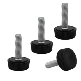 SKIR'CO Furniture Leveling Feet M6 x 20mm Adjustable Round Legs 20mm Diameter M6 Thread Leveling Foot Pack of 4