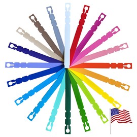 TAGKRAFTERS 9" x 3/4" Assortment of 20 Colors - 2,000 Pcs - Plastic Plant Tags and Labels - Wrap Around Thermal Plastic - Nursery Garden Tree Labels | Made in The USA |