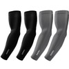Eadali Arm Covers, Cool To The Touch, Sweat Absorbent, Quick Drying, 99.9% UV Protection, UPF 50+, Breathable, Stretchy, Anti-Slip, Sunscreen, Cooling Protection, Black + Gray, Medium