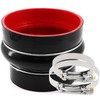 TuoLauthon Straight Black Silicone Reducer Hump Coupler ID 4 to