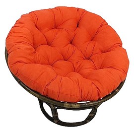 International Caravan Furniture Piece Rattan 42-Inch Papasan Chair with Micro Suede Cushion
