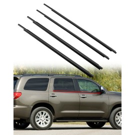 68163-0C030 Weatherstrip Window Moulding Trim Seal Belt for Toyota Sequoia 2008-2020, 68210-0C020 68163-0C031 68164-0C031