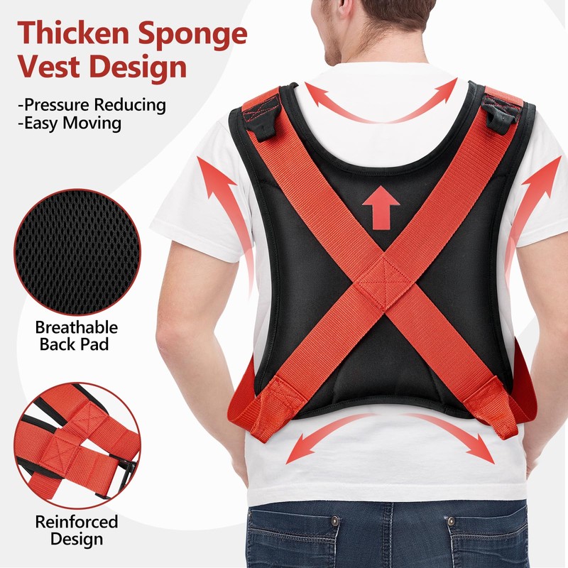 KEDSUM Moving Straps 1 Person-Back Carry, Lifting Straps Moving Free
