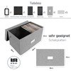 Vinyl Record Storage Box for 7"/45 RPM LPs, Grey Case