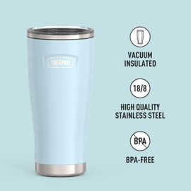 THERMOS ICON SERIES Stainless Steel Cold Tumbler with Slide Lock, 24 Ounce, Glacier