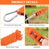 NUTKIT 6PCS Tent Guy Ropes, 4mm Ratchet Guy Ropes with