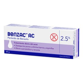 Benzac AC Gel 2.5  con Perxido de Benzoilo, Trata Barros y Espinillas, 60 g                                                                           