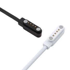 Xininyia Compatible with PLAUD Note AI Vioce Recorder Charger, 4 Pin Magnetic USB Charger [2FT/2PACK] Charging Cable for PLAUD Note (Black&White)