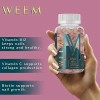 Weem Cabello, Piel Y Uñas 60 Gummies Con Biotina Frambuesa