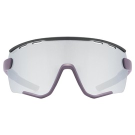 uvex Anti-Fog, Narrow fit Sports Sunglasses for Cycling/Running with UV Protection & Interchangeable Lens System, for Women & Men, Sportstyle 236 S Set, Plum Black mat/Silver, one Size