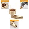 HATOOLHA® Brass Barb Hose Fitting, Elbow Pipe Connector 8mm Barbed