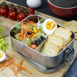 Lurch Snap 240880 Lunch Box Stainless Steel 100% Leak-Proof 800 ml