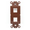 RiteAV Brown Blank 2 Port Modular Insert for Keystone Jacks