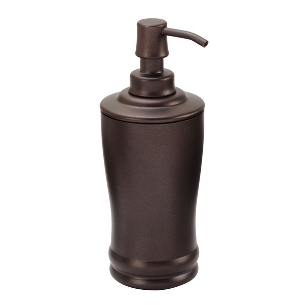 iDesign Metal Tall Liquid Soap Dispenser Pump, The Olivia Collection – 8 Oz., Bronze