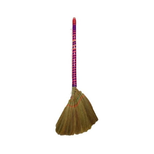 Viatnames Soft Fan (Straw) Broom - Approx. 40" Long by Namaste India