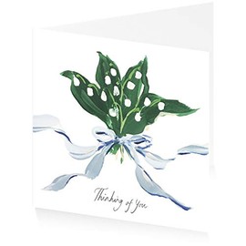 ArtPress Susannah Garrod Lily of The Valley Posy Thinking of You Floral Greeting Card (15 x 15 cm)
