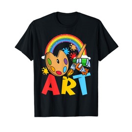 I Love Art Artist Painter Colorful Painting Kids Girls T-Shirt