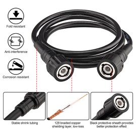 urcianow RG58/U BNC Male to BNC Male Coaxial Cable 1 Metre/3 FT Jumper Low Loss CB Radio 50 ohm Coax Cable for CB Ham Radio/Antenna/Broadcast/Telecom