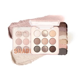Wirwody Eyeshadow Palette, 9 Colors, Rose Pink x Brown, Matte & Glitter, 2 Textures, High Color, Long Stay, 3D Makeup, Easy for Beginners, High Color, High Adhesion, Adult Cute, Natural Makeup, Daily