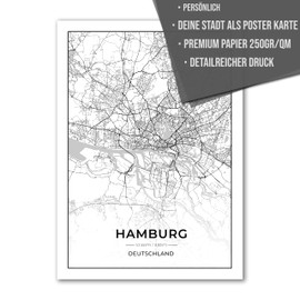 Vacentures® City Poster – Every City – Any Place Worldwide Selectable – Poster of Your Favourite City