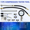 ZKTOOL 11PC(All Vehicles) 300 Psi Engine Cylinder Compression Tester with