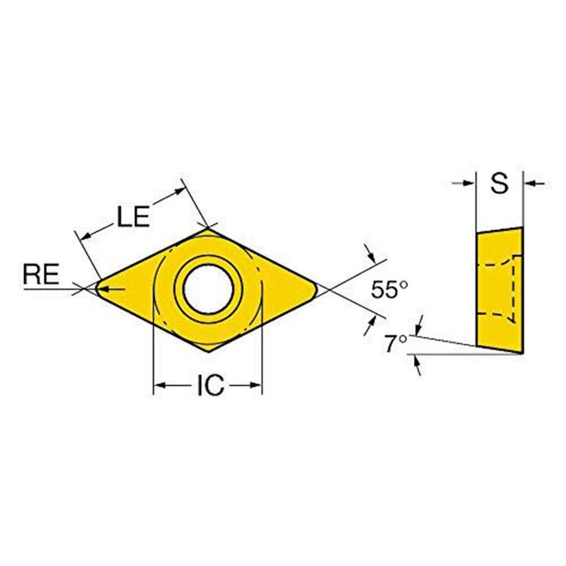 10 piezas DCMT21.51 inserto de carburo de tierra indexable para