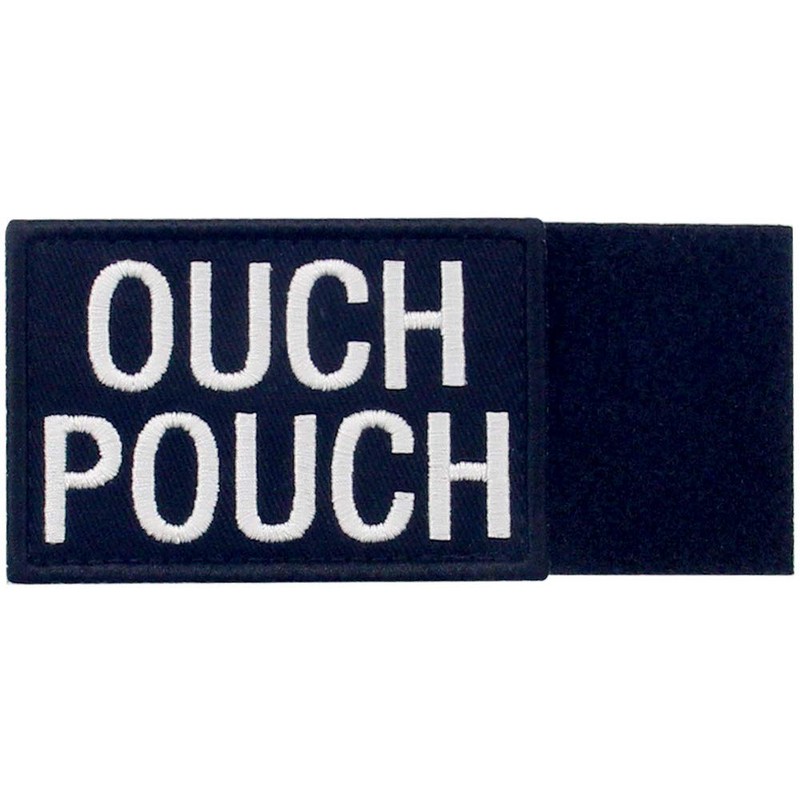 Ouch Pouch Embroidered Patch Tactical Morale Applique Fastener Hook &