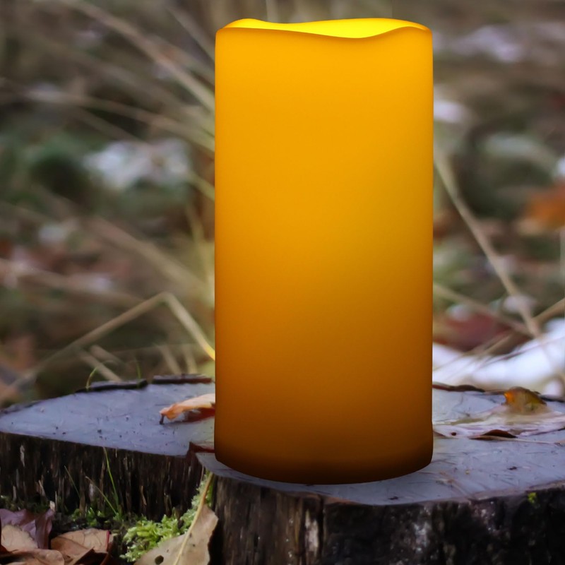 7LinRay 6" x 12" Extra Large Waterproof Outdoor Flameless Candle