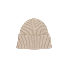 Armani Exchange Women's Ribbed Beanie Hat, Pale Gold
