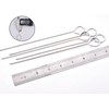HONSHEN 24 pack Square Grilling Skewers, 8 inch Stainless Steel