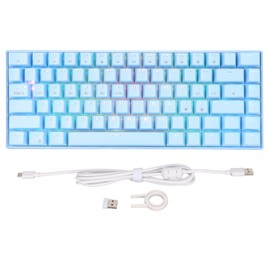 Mechanical Keyboard 82 Keys RGB Three Modes Support Wireless 2.4G BT3.0 Ergonomic 1800mAh Battery Wired KeyboardLinear Action Switch