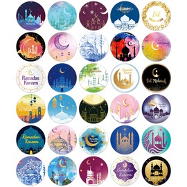 Eid Mubarak Stickers 240PCS Ramadan Kareem and Eid Stickers Sheets Gift Tag Mubarak Sticker for Kids