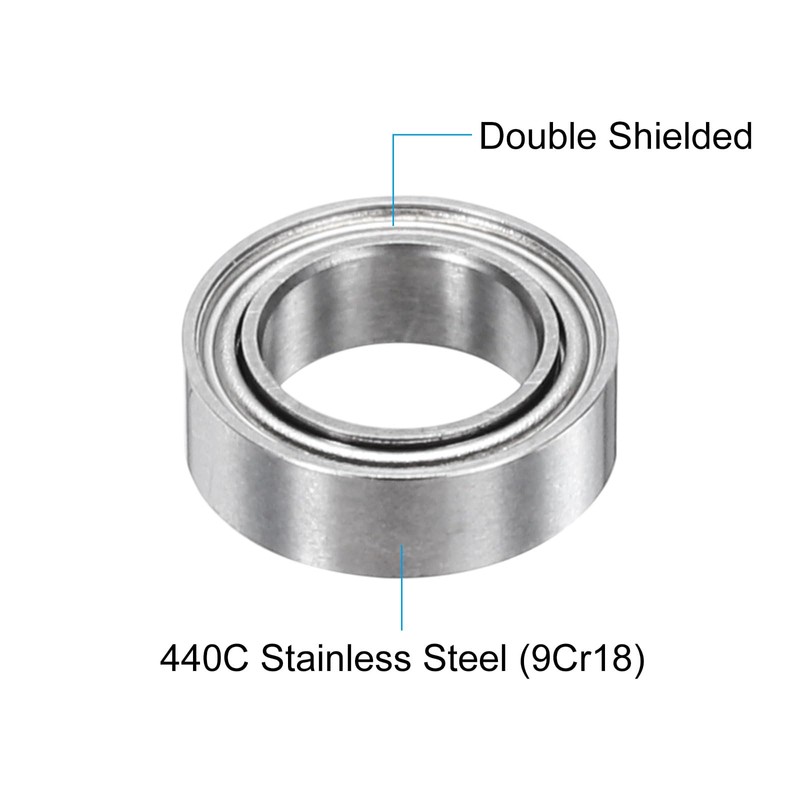 sourcing map 5Pcs SMR85ZZ Stainless Steel Ball Bearing 5mm x