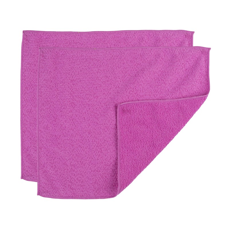 Casabella Microfiber 12" x 14" Cleaning Cloths, (Pack of 2),