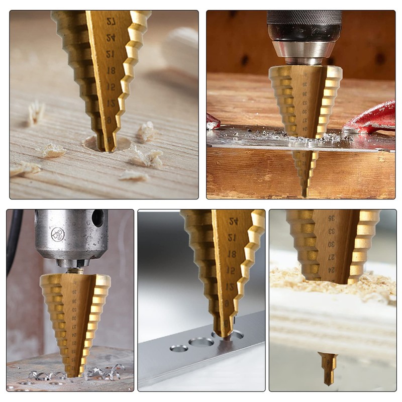 GothicBride Step Drill Bit 4-42 mm HSS Taper Drill 14