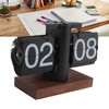 Flip Desk Clock Vintage 24 Hours Anti Slip Base Rotary