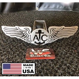 WinterFab Naval Air Crew Wings Hitch Cover - 1/8" Steel - Navy Coast Guard USN