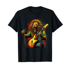 Rasta Reggae Lion Jamaican Roots Lion Of Judah Reggae Music T-Shirt