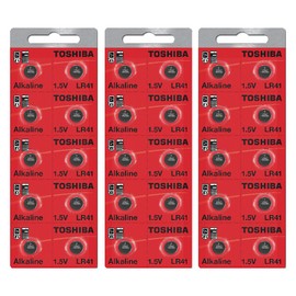 Toshiba LR41 Battery 3V Battery 1.5V Alkaline (30 Batteries)