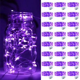 Fairy Lights Battery Operated, String Lights Battery Powered 7ft 20 Led Twinkle Lights (Purple, 24)
