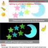 Fokmuaex 52pcs Glow-in-The-Dark Stars and Moon Wall Stickers for Kids
