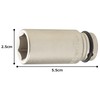 TONE 3NV-17L Long Socket for Impacts, 0.3 inches (9.5 mm)