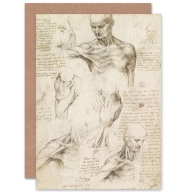 Artery8 Da Vinci Superficial Anatomy Shoulder Neck Greetings Card